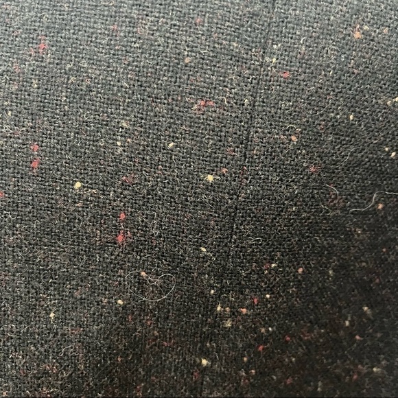 Alpha60 Drape Front Wool Blend Tie Front Jacket Black Fleck Mid Length Size XS - Picture 7 of 9